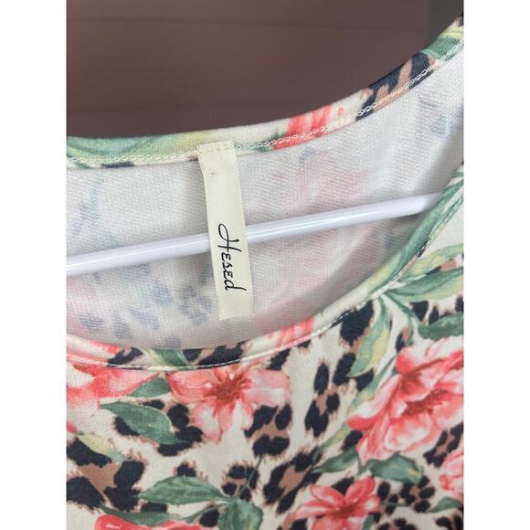 Hesed Floral Leopard Tiered Tank Dress - Picture 2 of 4